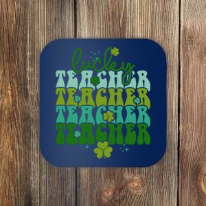 Lucky Teacher Patrick Day Gift Coaster