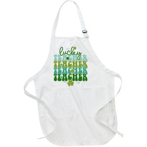 Lucky Teacher Patrick Day Gift Full-Length Apron With Pockets