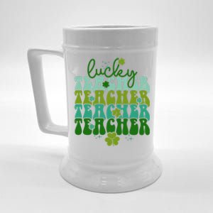 Lucky Teacher Patrick Day Gift Beer Stein