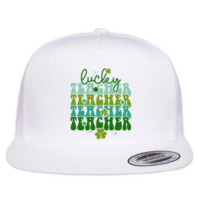 Lucky Teacher Patrick Day Gift Flat Bill Trucker Hat