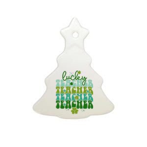 Lucky Teacher Patrick Day Gift Ceramic Tree Ornament