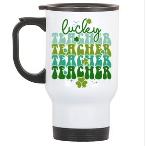 Lucky Teacher Patrick Day Gift Stainless Steel Travel Mug