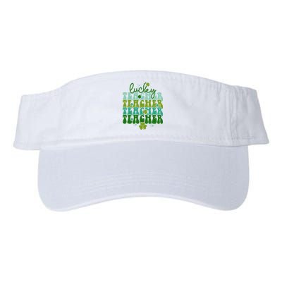 Lucky Teacher Patrick Day Gift Valucap Bio-Washed Visor