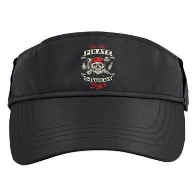 Let The Pirate Shenanigans Begin Crossbones Freebooter Adult Drive Performance Visor