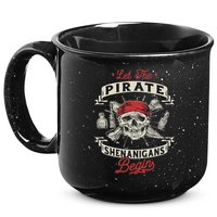 Let The Pirate Shenanigans Begin Crossbones Freebooter 15oz Campfire Ceramic Mug