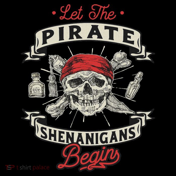 Let The Pirate Shenanigans Begin Crossbones Freebooter Toddler T-Shirt