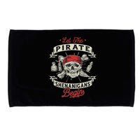 Let The Pirate Shenanigans Begin Crossbones Freebooter Microfiber Hand Towel