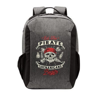 Let The Pirate Shenanigans Begin Crossbones Freebooter Vector Backpack