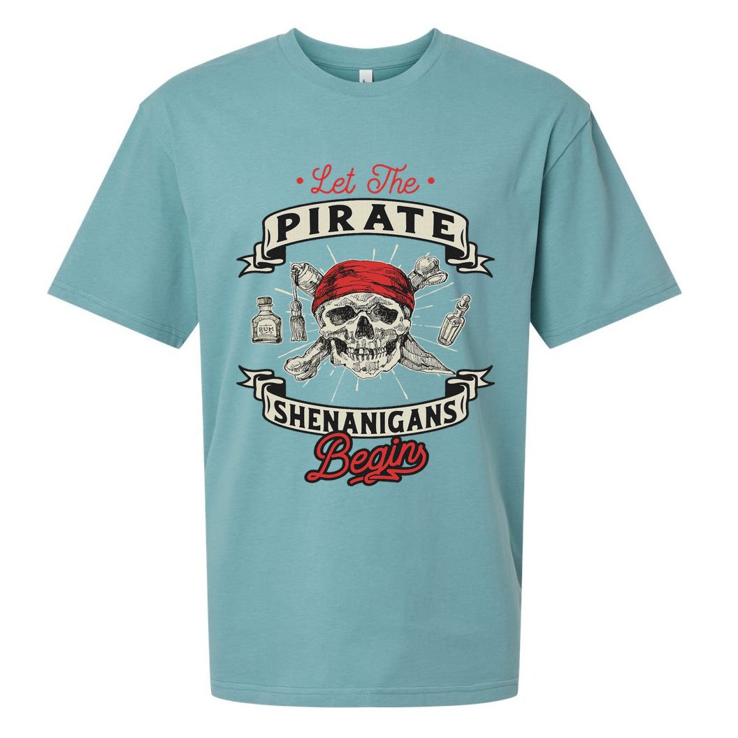 Let The Pirate Shenanigans Begin Crossbones Freebooter Sueded Cloud Jersey T-Shirt