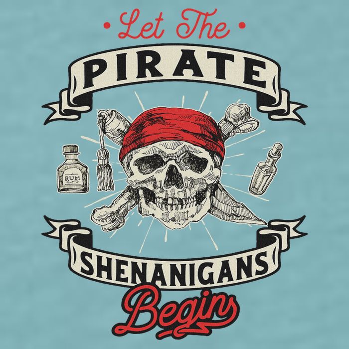 Let The Pirate Shenanigans Begin Crossbones Freebooter Sueded Cloud Jersey T-Shirt