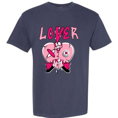 Low Triple Pink Tee Loser Lover Heart Dripping Triple Pink Garment-Dyed Heavyweight T-Shirt