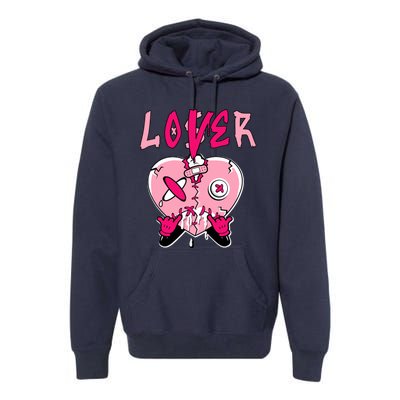 Low Triple Pink Tee Loser Lover Heart Dripping Triple Pink Premium Hoodie