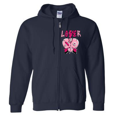 Low Triple Pink Tee Loser Lover Heart Dripping Triple Pink Full Zip Hoodie