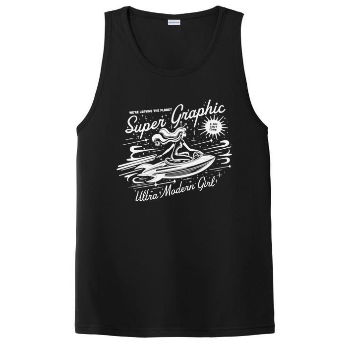 Leaving The Planet Super Graphic Ultra Modern Girl PosiCharge Competitor Tank