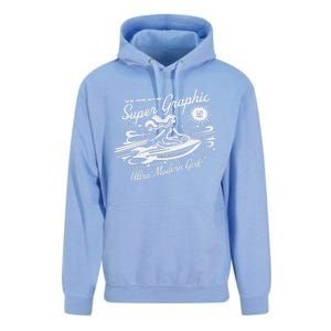 Leaving The Planet Super Graphic Ultra Modern Girl Unisex Surf Hoodie