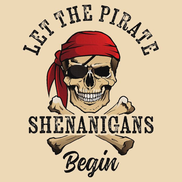 Let The Pirate Shenanigans Begin Funny Pirate Skull Skeleton Zip Tote Bag