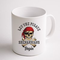 Let The Pirate Shenanigans Begin Funny Pirate Skull Skeleton Mug