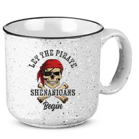 Let The Pirate Shenanigans Begin Funny Pirate Skull Skeleton 15oz Campfire Ceramic Mug