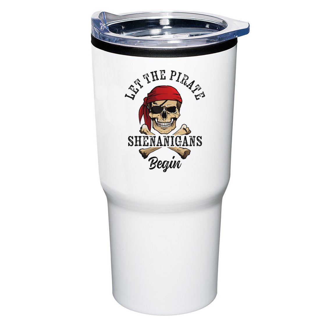 Let The Pirate Shenanigans Begin Funny Pirate Skull Skeleton Tumbler