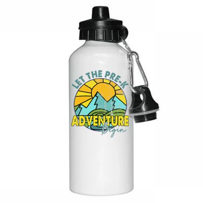 Let The PreK Adventure Begin Happy First Day Of School Aluminum Water Bottle