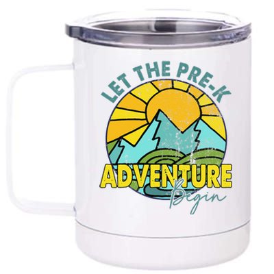 Let The PreK Adventure Begin Happy First Day Of School 12 oz Stainless Steel Tumbler Cup