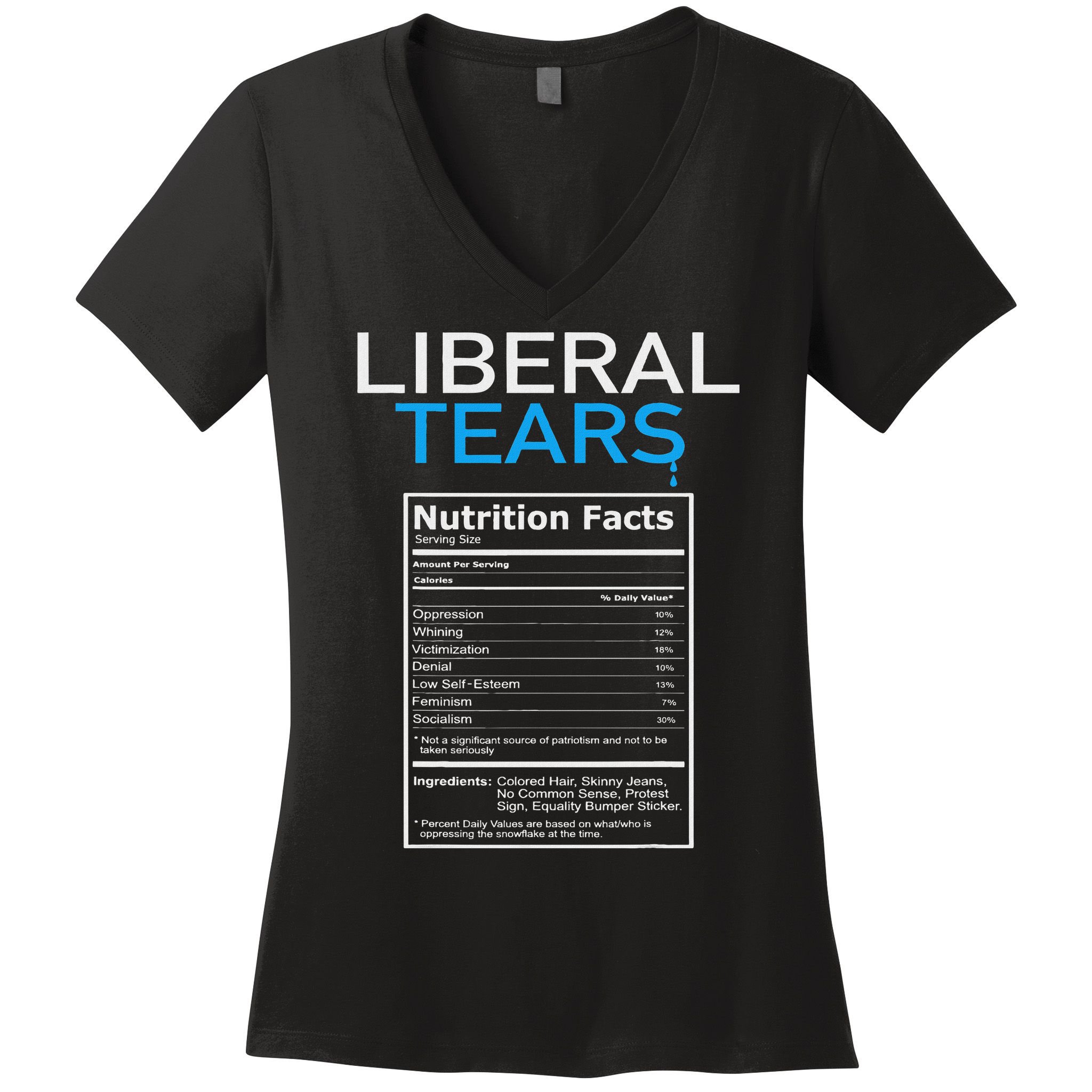 Liberal Tears Pro Trump Women's V-Neck T-Shirt