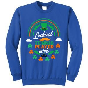 Luckiest Tennis Player Ever Shamrock Top Hat St Patricks Day Cool Gift Sweatshirt