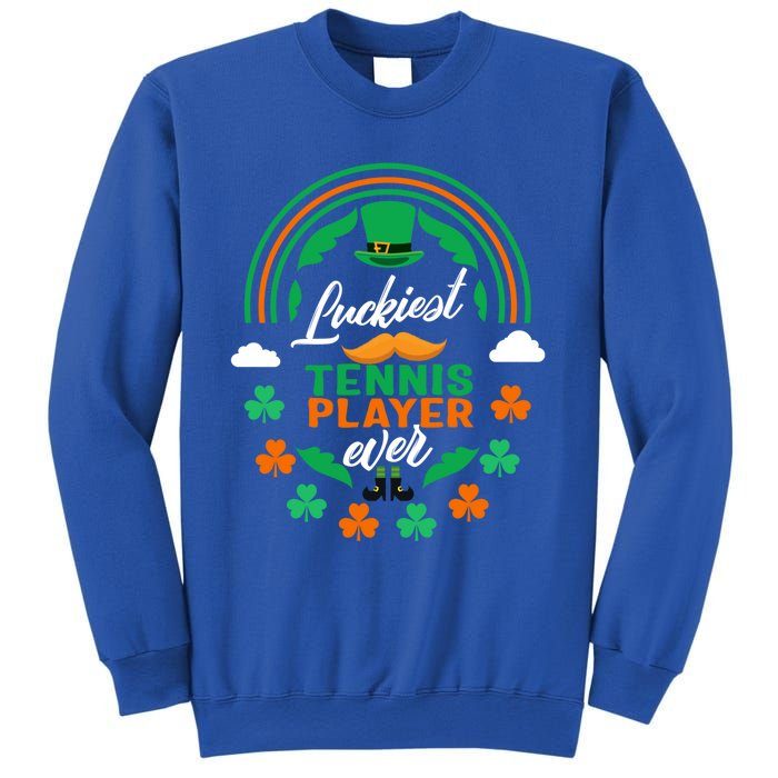 Luckiest Tennis Player Ever Shamrock Top Hat St Patricks Day Cool Gift Sweatshirt