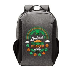 Luckiest Tennis Player Ever Shamrock Top Hat St Patricks Day Cool Gift Vector Backpack