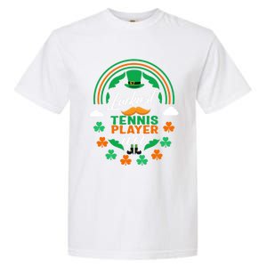 Luckiest Tennis Player Ever Shamrock Top Hat St Patricks Day Cool Gift Garment-Dyed Heavyweight T-Shirt