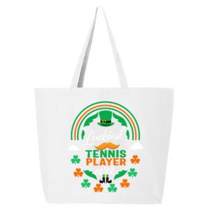 Luckiest Tennis Player Ever Shamrock Top Hat St Patricks Day Cool Gift 25L Jumbo Tote