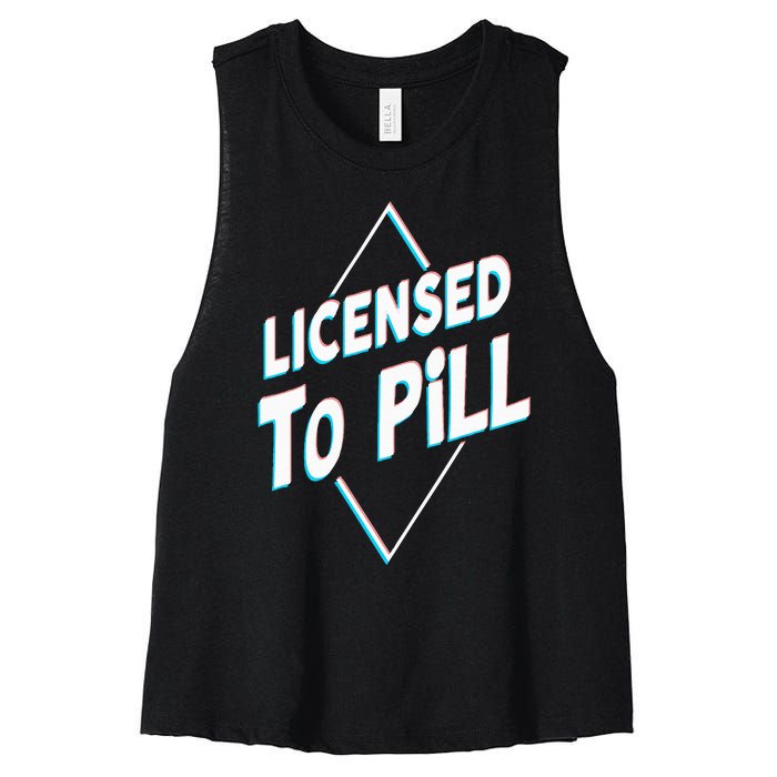 License to pill Pharmacy Pharmacist Women's Racerback Cropped Tank