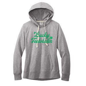 Lucky Teetotaler Patricks Day Nondrinker Sober Shamrock Women's Fleece Hoodie