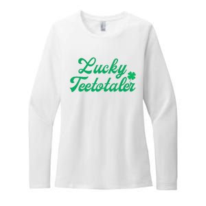 Lucky Teetotaler Patricks Day Nondrinker Sober Shamrock Womens CVC Long Sleeve Shirt