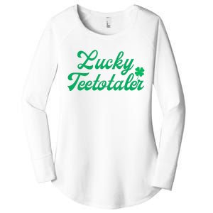 Lucky Teetotaler Patricks Day Nondrinker Sober Shamrock Women's Perfect Tri Tunic Long Sleeve Shirt