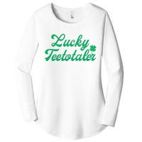 Lucky Teetotaler Patricks Day Nondrinker Sober Shamrock Women's Perfect Tri Tunic Long Sleeve Shirt