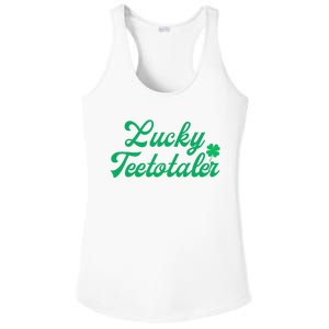 Lucky Teetotaler Patricks Day Nondrinker Sober Shamrock Ladies PosiCharge Competitor Racerback Tank