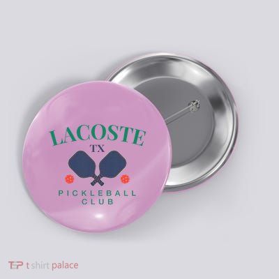 Lacoste Tx Pickleball Club For Paddle Players Button
