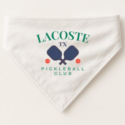 Lacoste Tx Pickleball Club For Paddle Players USA-Made Doggie Bandana
