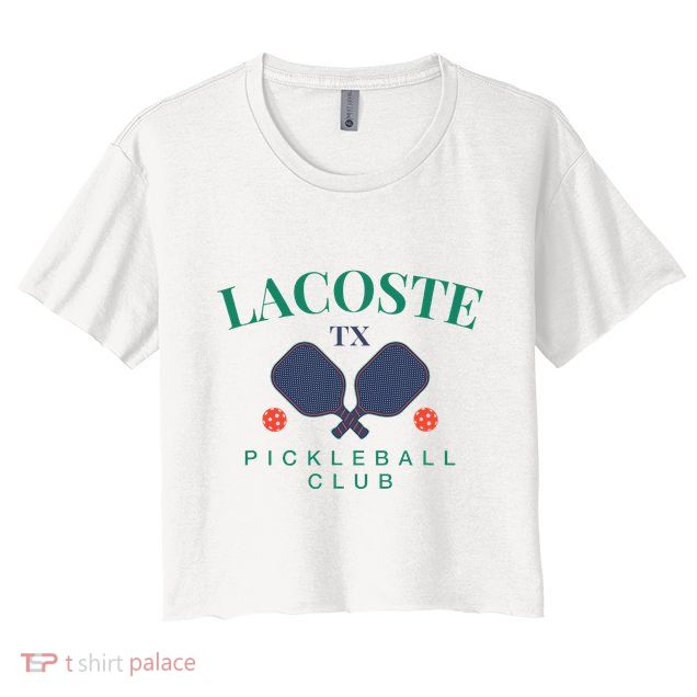 Lacoste Tx Pickleball Club For Paddle Players Crop Top