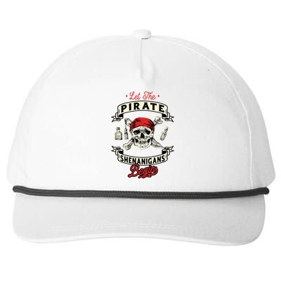 Let The Pirate Shenanigans Begin Crossbones Freebooter Snapback Five-Panel Rope Hat