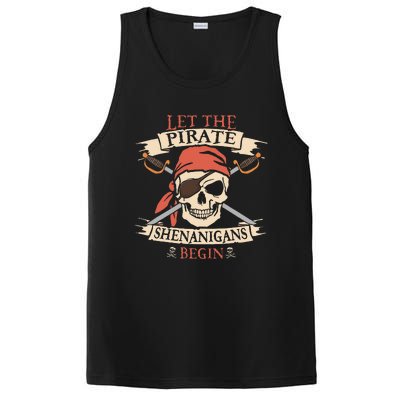 Let The Pirate Shenanigans Begin Halloween Skull Bandana PosiCharge Competitor Tank