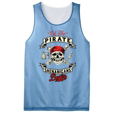 Let The Pirate Shenanigans Begin Crossbones Freebooter Mesh Reversible Basketball Jersey Tank