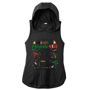 Lab Tech Phlebotomist Christmas Phlebotomy Tech Blood Tube Ladies PosiCharge Tri-Blend Wicking Draft Hoodie Tank