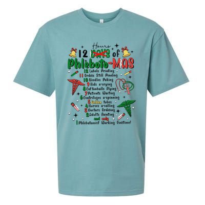 Lab Tech Phlebotomist Christmas Phlebotomy Tech Blood Tube Sueded Cloud Jersey T-Shirt