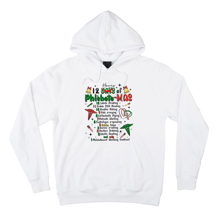 Lab Tech Phlebotomist Christmas Phlebotomy Tech Blood Tube Hoodie