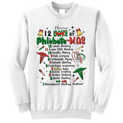 Lab Tech Phlebotomist Christmas Phlebotomy Tech Blood Tube Sweatshirt