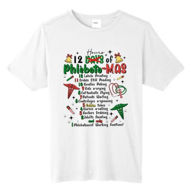 Lab Tech Phlebotomist Christmas Phlebotomy Tech Blood Tube Tall Fusion ChromaSoft Performance T-Shirt