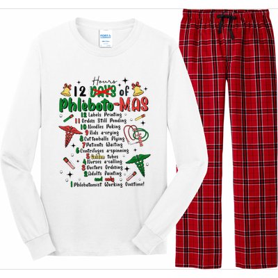 Lab Tech Phlebotomist Christmas Phlebotomy Tech Blood Tube Long Sleeve Pajama Set