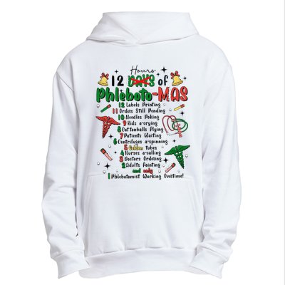 Lab Tech Phlebotomist Christmas Phlebotomy Tech Blood Tube Urban Pullover Hoodie